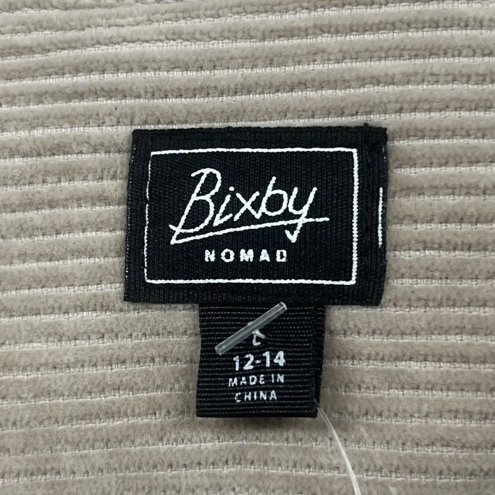 NWT Stitchfix Bixby Nomad Button-down Corduroy Shacket size 12-14 girls Tan